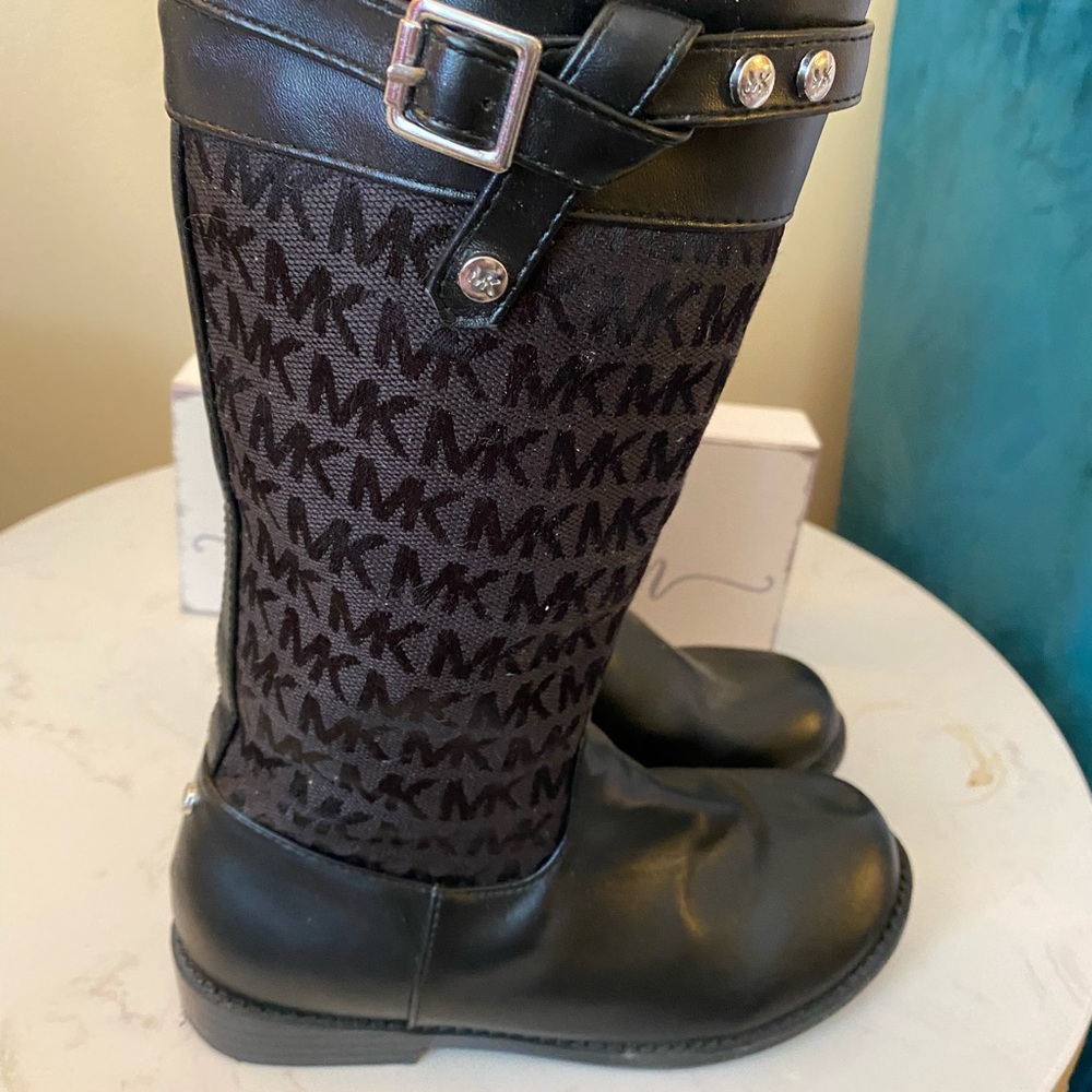 Michael Kors Black Riding Boots (Girls)
